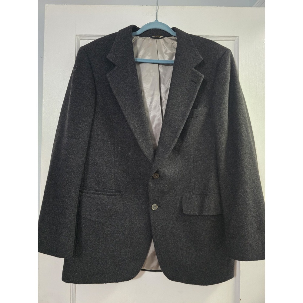Barrister Men's‎ 100% Cashmere Gray Blazer Sport Coat *No Tag See Measurements